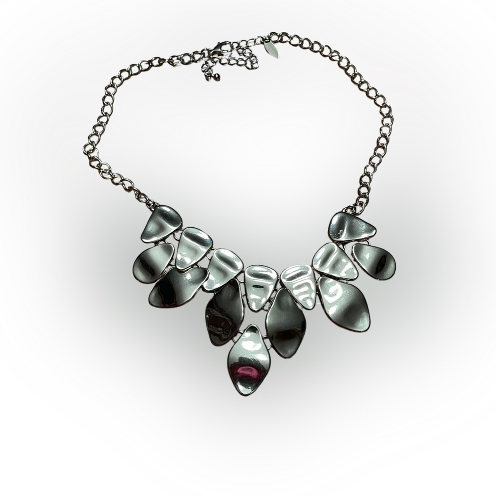 Signed Natasha Couture Gold Tone Statement Bib Necklace - Picture 3 of 6